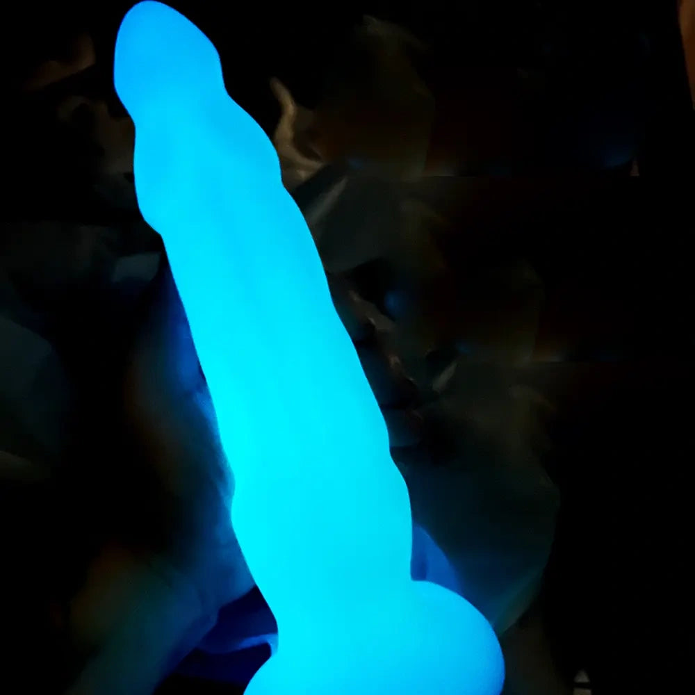 9.44in 10.8in 12.5in Big Luminous Silicone Soft Cock Dildo For Women