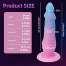 9.44in 10.8in 12.5in Big Luminous Silicone Soft Cock Dildo For Women
