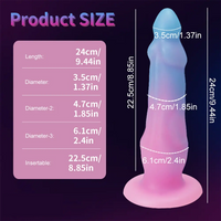 9.44in 10.8in 12.5in Big Luminous Silicone Soft Cock Dildo For Women