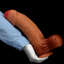 9.44in 11.02in 12.59in Liquid Silicone Foreskin Uncut Soft Penis Dildo