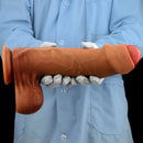 9.44in 11.02in 12.59in Liquid Silicone Foreskin Uncut Soft Penis Dildo