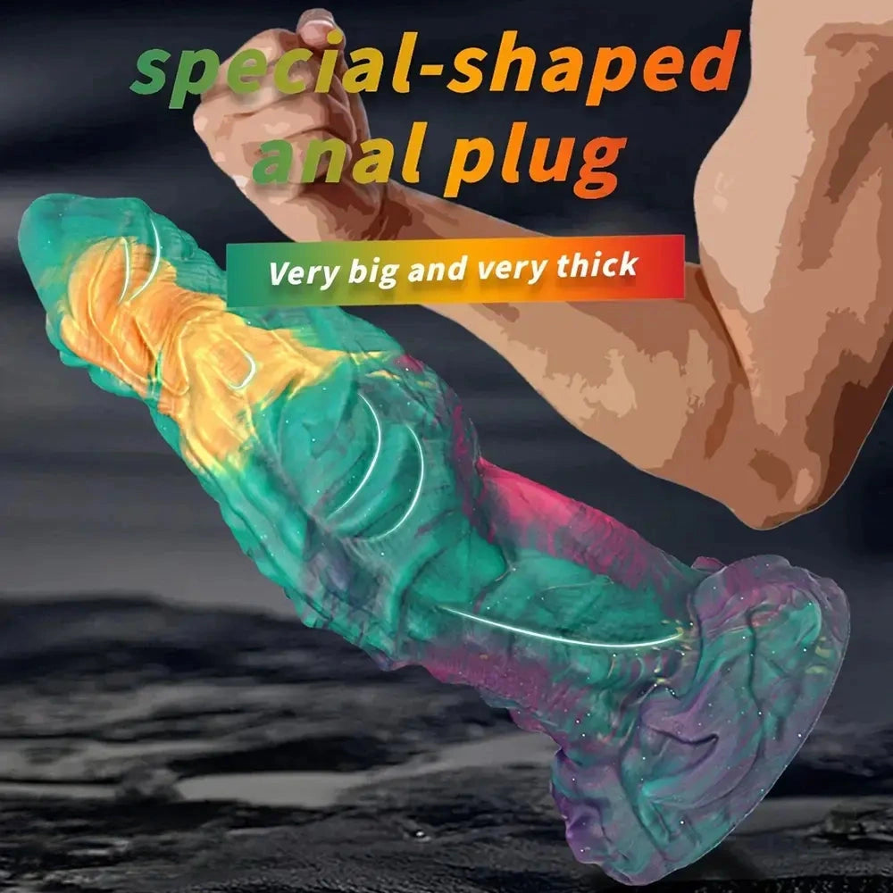 9.44in 13.18in Bump Silicone Soft Monster Penis Big Fantasy Dildo For Women