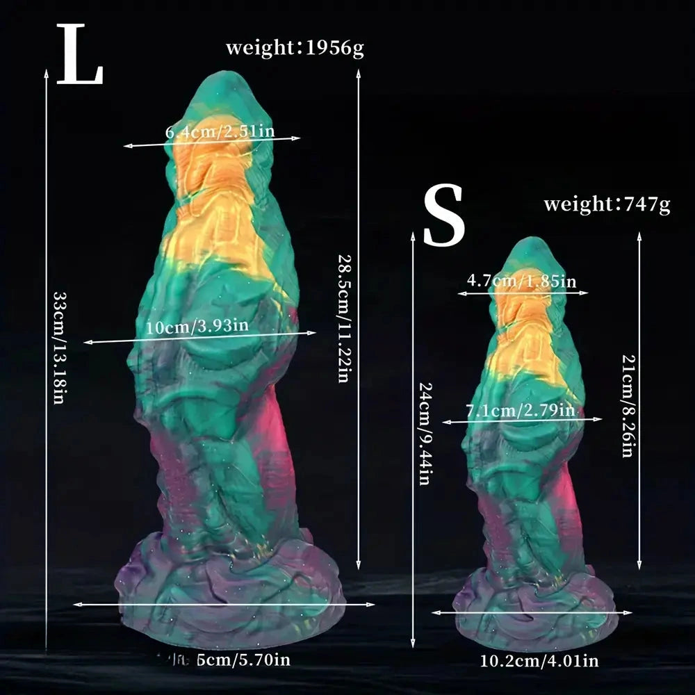 9.44in 13.18in Bump Silicone Soft Monster Penis Big Fantasy Dildo For Women