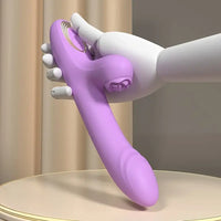 9.44in Big Vibrating Telescope Real Automatic Scaling Vaginal Dildo