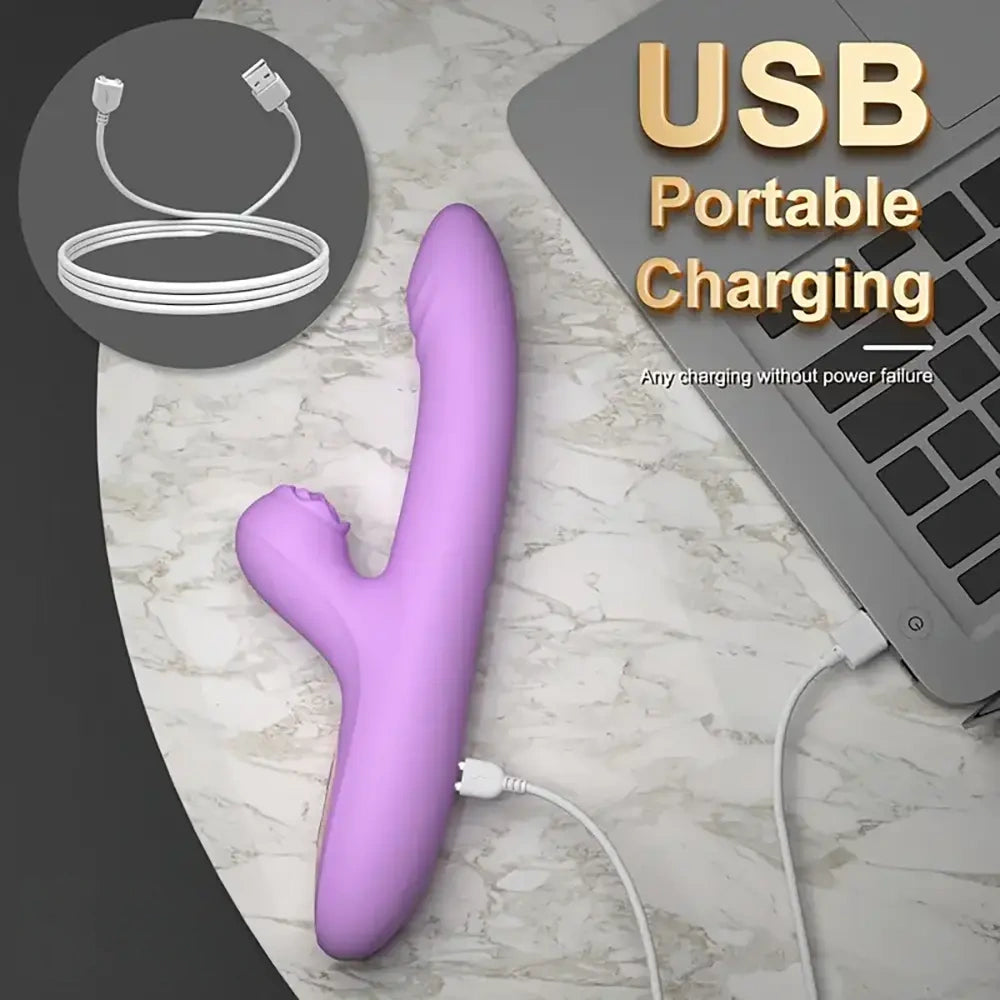 9.44in Big Vibrating Telescope Real Automatic Scaling Vaginal Dildo