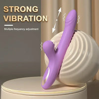 9.44in Big Vibrating Telescope Real Automatic Scaling Vaginal Dildo