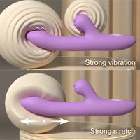 9.44in Big Vibrating Telescope Real Automatic Scaling Vaginal Dildo