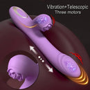 9.44in Big Vibrating Telescope Real Automatic Scaling Vaginal Dildo