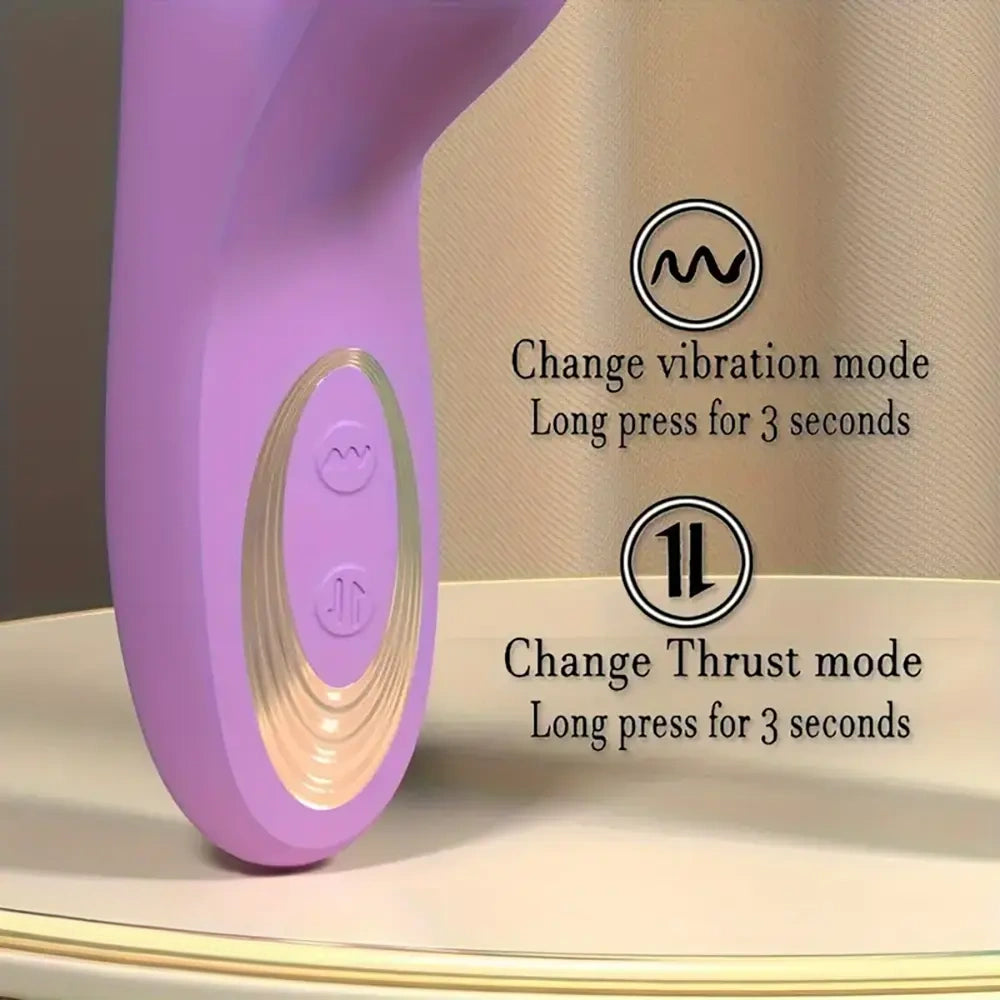 9.44in Big Vibrating Telescope Real Automatic Scaling Vaginal Dildo