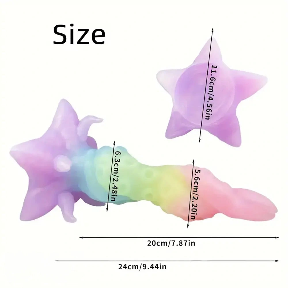 9.44in Colored Silicone Octopus Tentacle Soft Large Dildo Sex Toy
