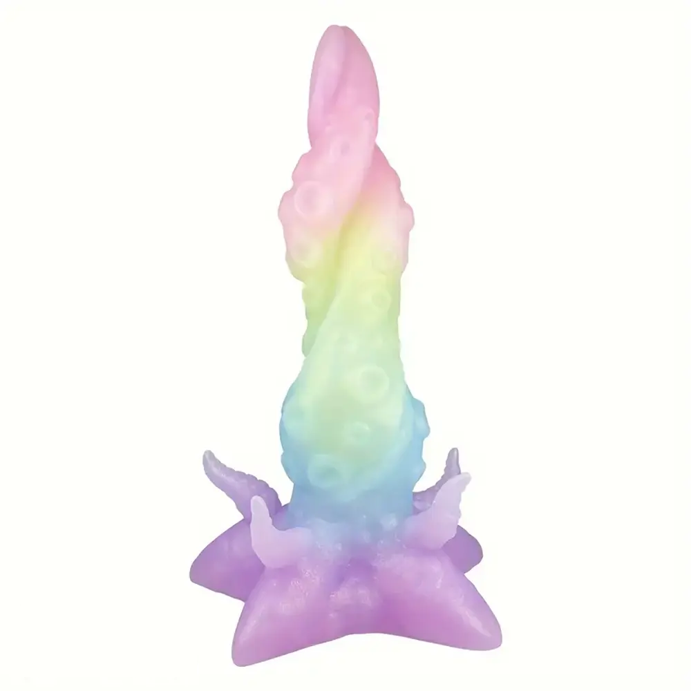 9.44in Colored Silicone Octopus Tentacle Soft Large Dildo Sex Toy