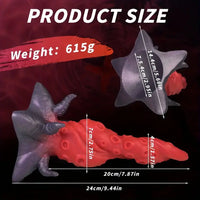 9.44in Deep Sea Tentacle Knot Silicone Large Soft Big Women Dildo