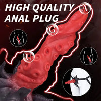 9.44in Deep Sea Tentacle Knot Silicone Large Soft Big Women Dildo