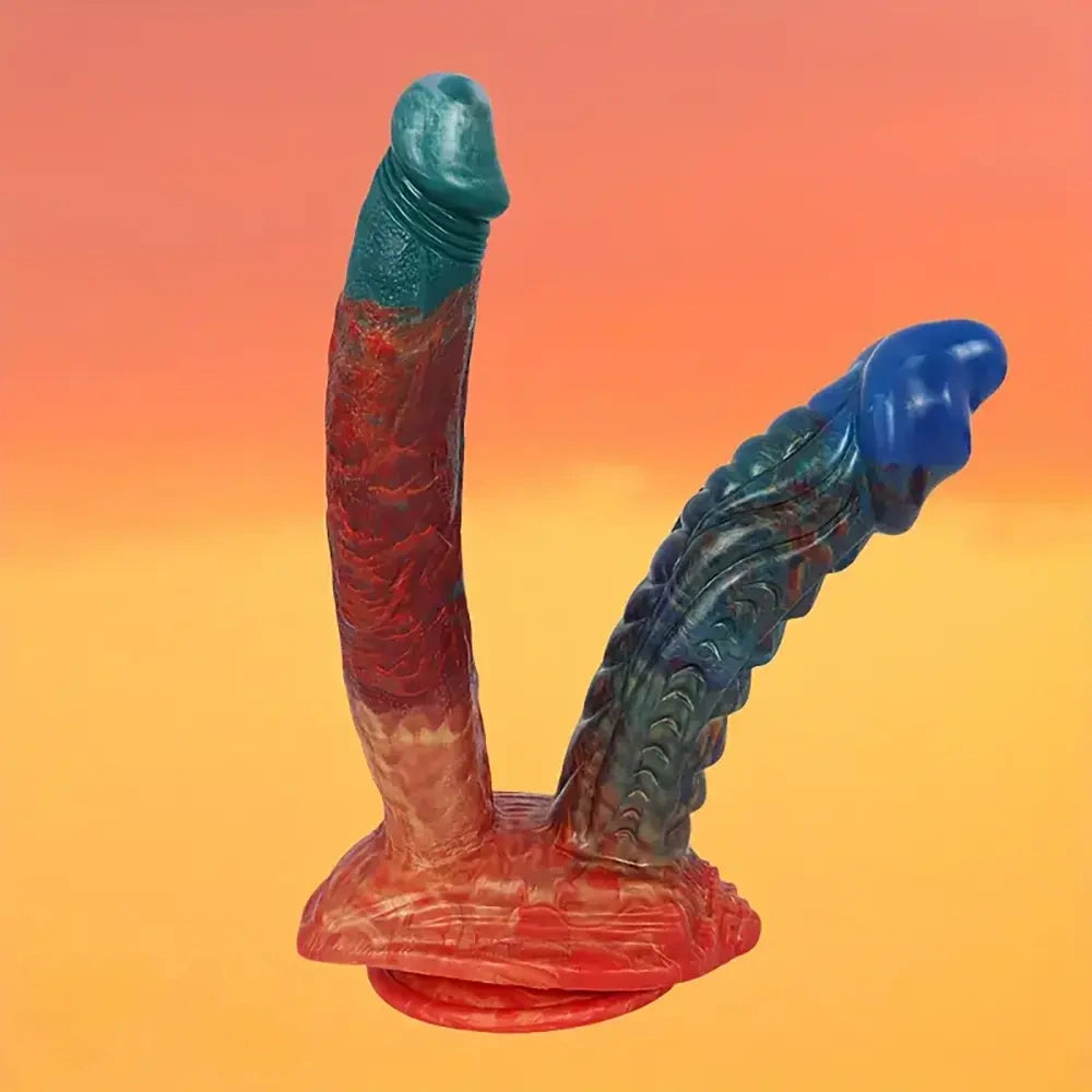 9.44in Double-Headed Silicone Soft Large Dildo For Lesbian G-Spot