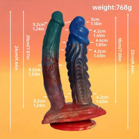 9.44in Double-Headed Silicone Soft Large Dildo For Lesbian G-Spot