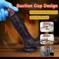 9.44in Dual Density Silicone Soft Real Dildo For Gay G Spot Anal Prostate
