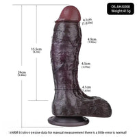 9.44in Dual Density Silicone Soft Real Dildo For Gay G Spot Anal Prostate