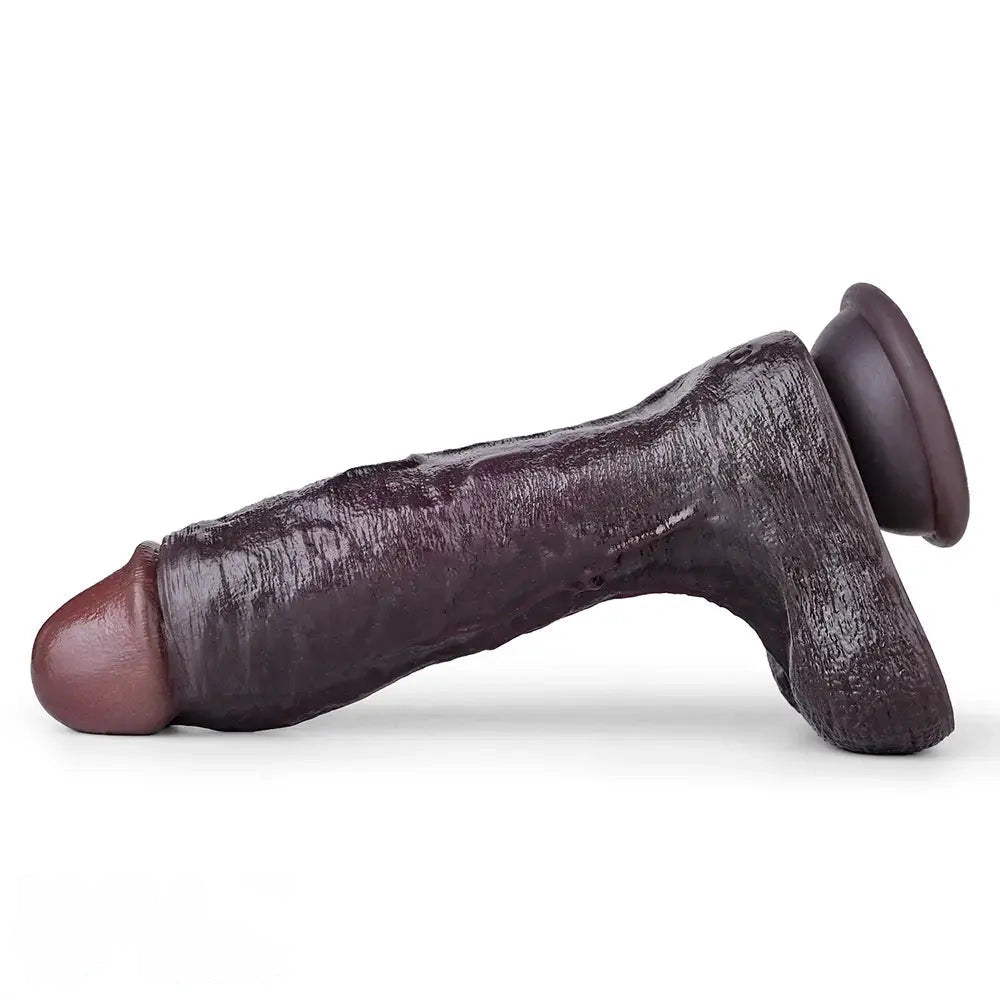 9.44in Dual Density Silicone Soft Real Dildo For Gay G Spot Anal Prostate