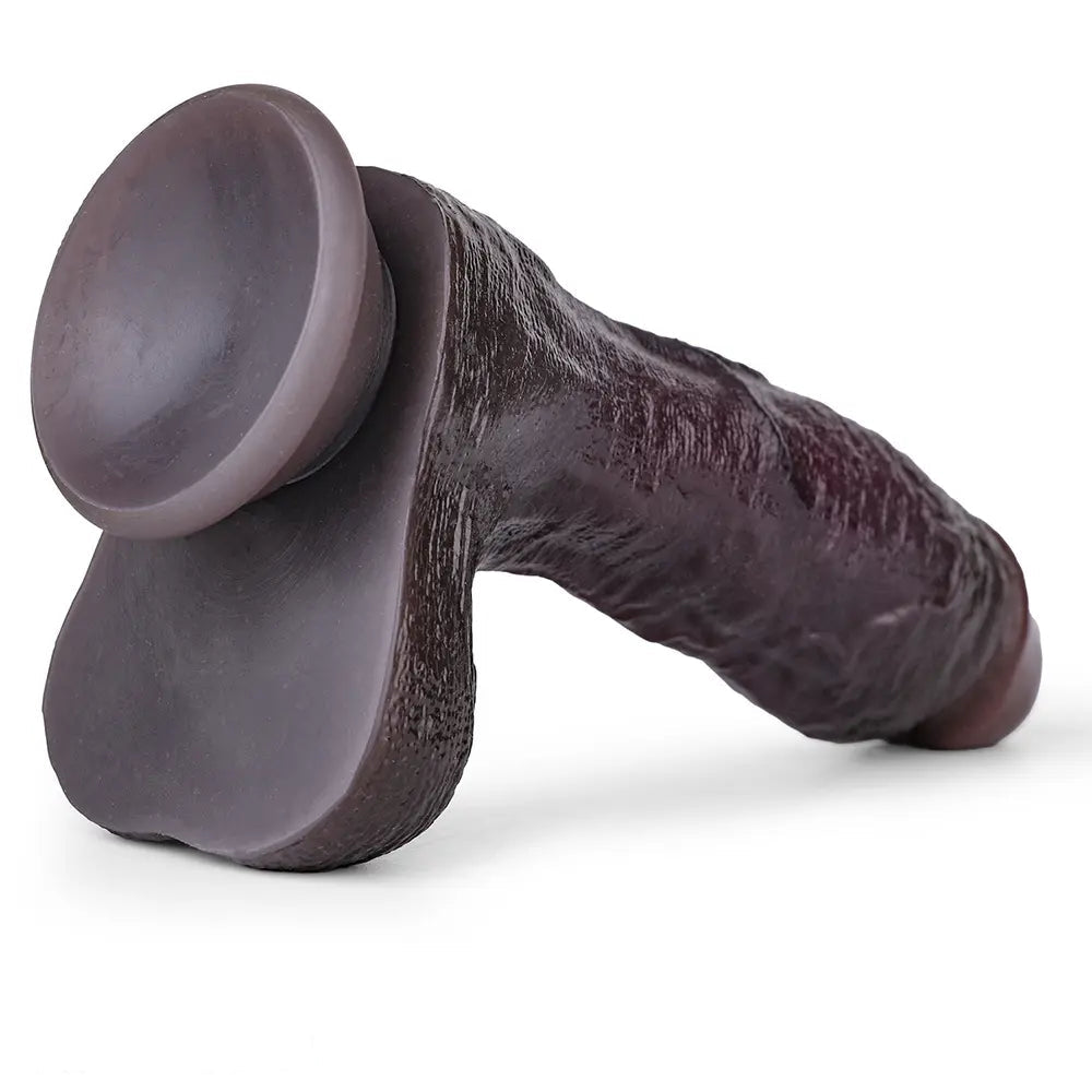 9.44in Dual Density Silicone Soft Real Dildo For Gay G Spot Anal Prostate