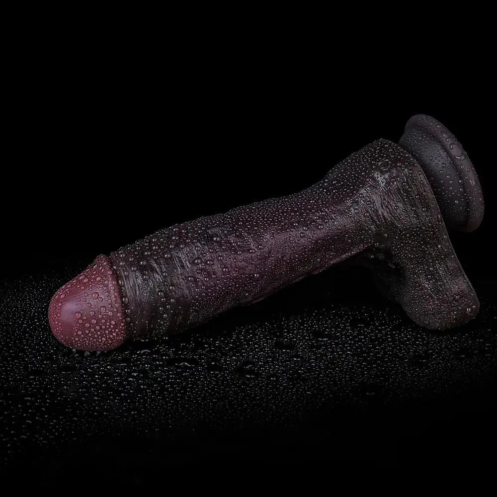 9.44in Dual Density Silicone Soft Real Dildo For Gay G Spot Anal Prostate