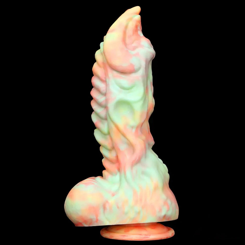 9.44in Fantasy Big Silicone Soft Mixed Color Dildo For Sex Orgasm