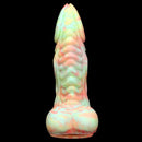 9.44in Fantasy Big Silicone Soft Mixed Color Dildo For Sex Orgasm