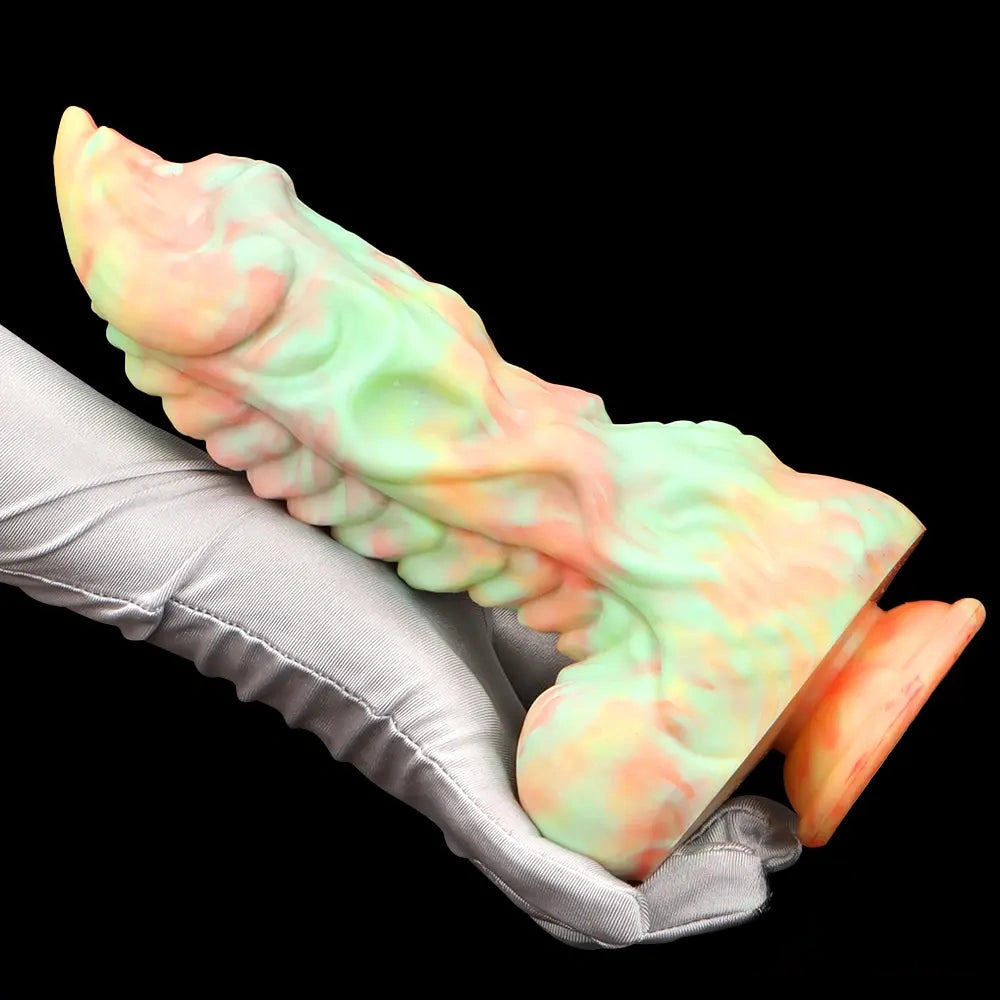9.44in Fantasy Big Silicone Soft Mixed Color Dildo For Sex Orgasm