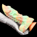 9.44in Fantasy Big Silicone Soft Mixed Color Dildo For Sex Orgasm