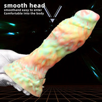 9.44in Fantasy Mixed Color Silicone Soft Big Dildo For Anal Vaginal Sex