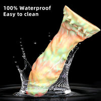 9.44in Fantasy Mixed Color Silicone Soft Big Dildo For Anal Vaginal Sex