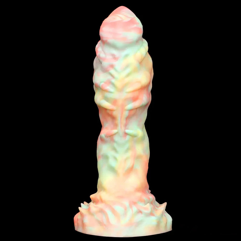 9.44in Fantasy Mixed Color Silicone Soft Big Dildo For Anal Vaginal Sex