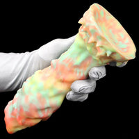 9.44in Fantasy Mixed Color Silicone Soft Big Dildo For Anal Vaginal Sex