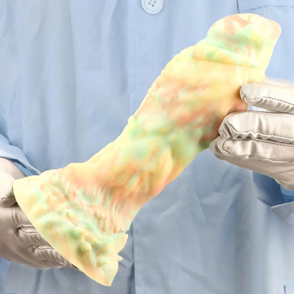 9.44in Fantasy Mixed Color Silicone Soft Big Dildo For Anal Vaginal Sex