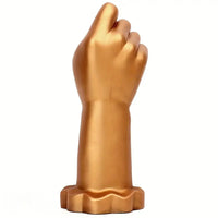 9.44in Golden Silicone Huge Thick Fist Hand Dildo For Gay Advanced Player