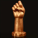9.44in Golden Silicone Huge Thick Fist Hand Dildo For Gay Advanced Player