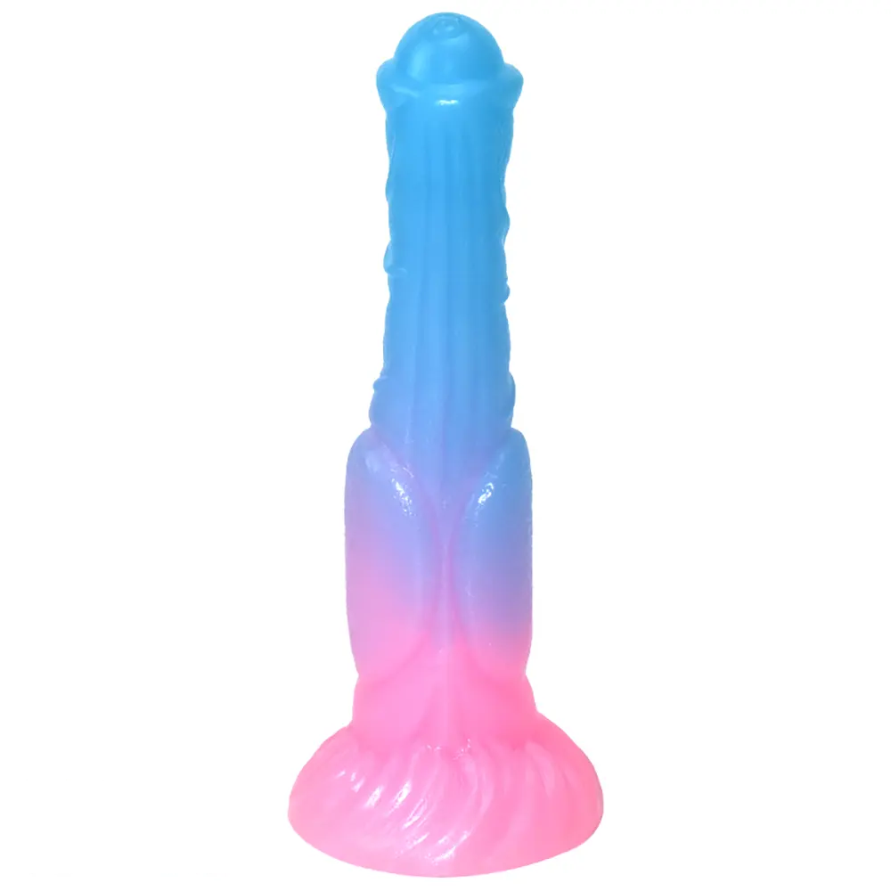 9.44in Horse Cock Luminous Big Silicone Soft Animal Dildo For Women