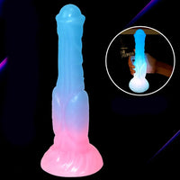 9.44in Horse Cock Luminous Big Silicone Soft Animal Dildo For Women