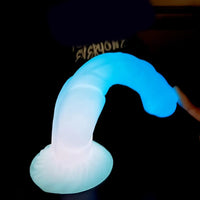 9.44in Horse Cock Luminous Big Silicone Soft Animal Dildo For Women