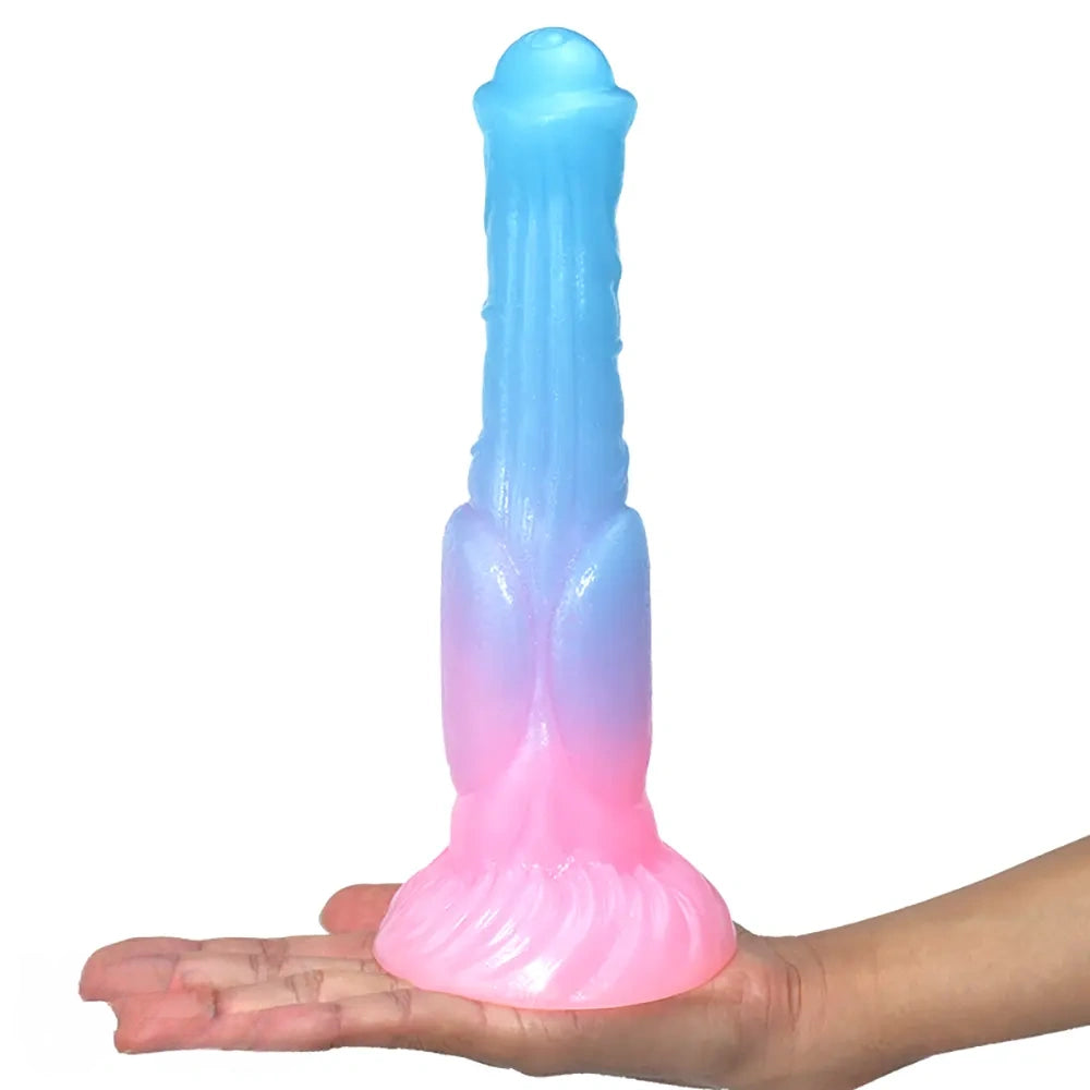 9.44in Horse Cock Luminous Big Silicone Soft Animal Dildo For Women