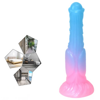 9.44in Horse Cock Luminous Big Silicone Soft Animal Dildo For Women