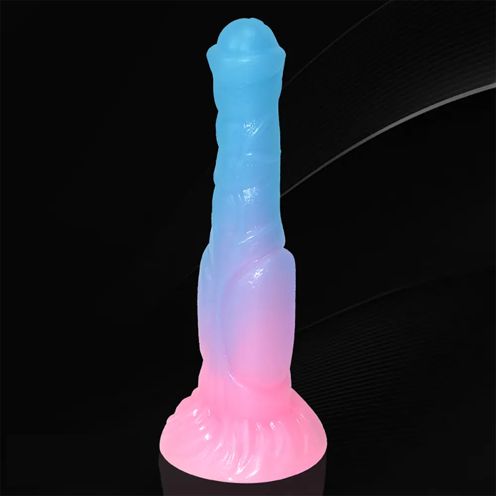 9.44in Horse Cock Luminous Big Silicone Soft Animal Dildo For Women