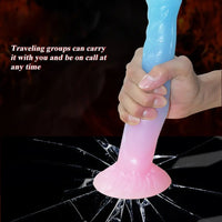 9.44in Horse Cock Luminous Big Silicone Soft Animal Dildo For Women