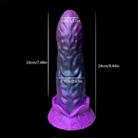9.44in Large Soft Silicone G-Spot Massager Unisex Adult Self-Pleasure Dildo