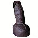 9.44in Lifelike Ebony Fat Silicone Large Soft Dildo With Suction Cup