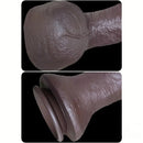 9.44in Lifelike Ebony Fat Silicone Large Soft Dildo With Suction Cup