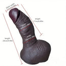 9.44in Lifelike Ebony Fat Silicone Large Soft Dildo With Suction Cup