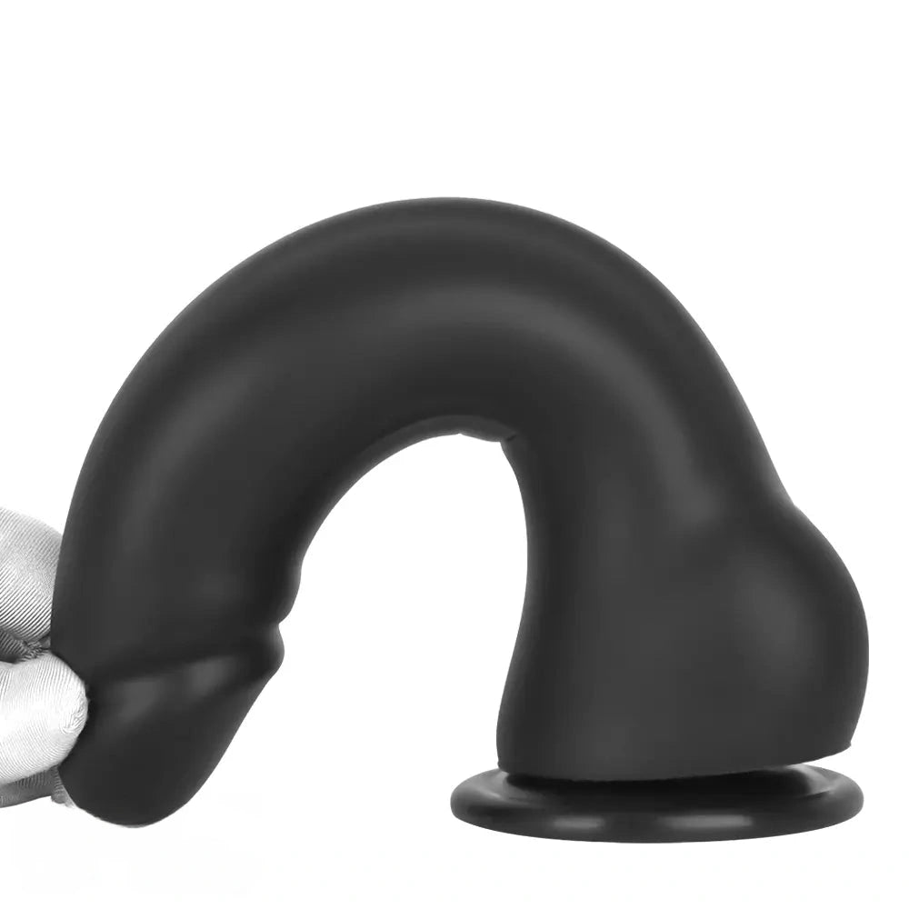 9.44in Manual Thick Upturned Silicone Soft Big Dildo For Anal Vaginal Sex