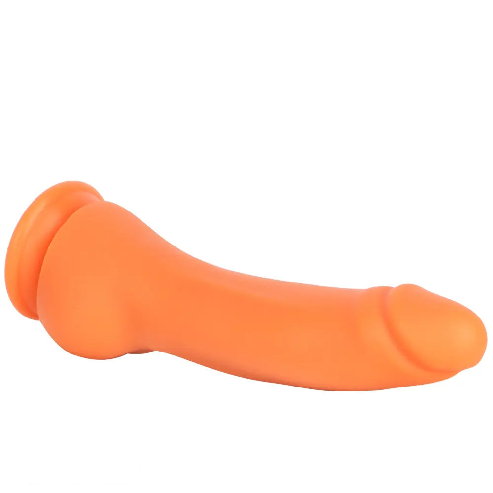9.44in Manual Thick Upturned Silicone Soft Big Dildo For Anal Vaginal Sex