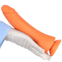 9.44in Manual Thick Upturned Silicone Soft Big Dildo For Anal Vaginal Sex