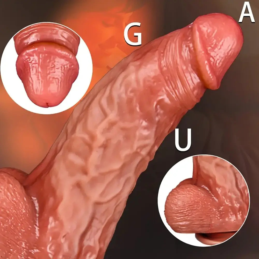 9.44in Realistic Large Silicone Soft Anal Dildo For Adult Couple Flirting